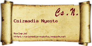 Csizmadia Nyeste névjegykártya